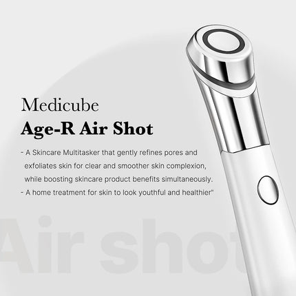 Medicube Age-R ATS Air Shot - Microneedling Skin Care Device for Pore Tightening, Enhanced Absorption, and Smoother Skin Texture - Exfoliation and Skin Rejuvenation - Korean Skincare