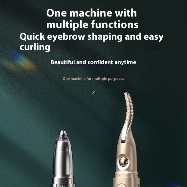 Electric Eyebrow Shaping And Eyelash Curler Ironing Device Two-in-one