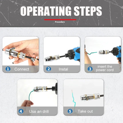 Electric Wire Stripper Kit - Multifunctional Aluminum Alloy Cable Stripping Tool for Electricians