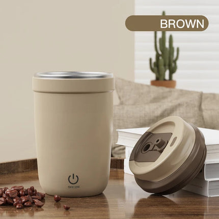 Portable Electric Coffee Mixer Cup with Waterproof Food-Grade Material, USB Rechargeable Automatic Magnetic Mug for Tea 380ml