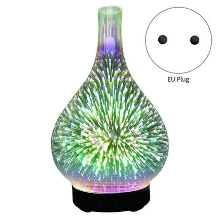 3D USB Humidifier with 7-Color LED Night Light and Aroma Oil Diffuser