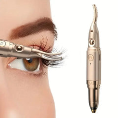 2-in-1 Electric Eyelash Curler and Trimmer with Multifunctional Features