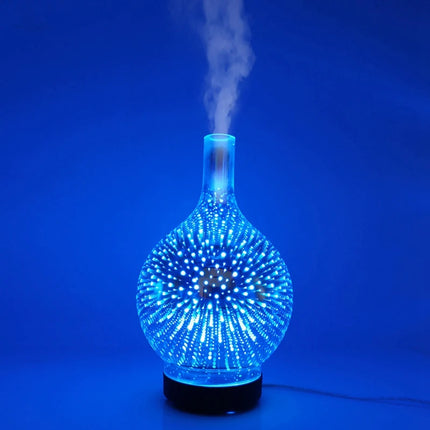 3D USB Humidifier with 7-Color LED Night Light and Aroma Oil Diffuser