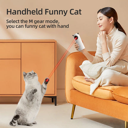 ROJECO Automatische Katze Spielzeug Interaktive Smart Necken Haustier LED Laser Indoor Katze Spielzeug Zubehör Handheld Elektronische Katze Spielzeug Für Hund