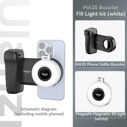 Ulanzi Ma35 Telefon Selfie Booster Griff Griff Bluetooth Foto Stabilisator Halter Mit Magsafe Shutter Release Iphone Handy Stand