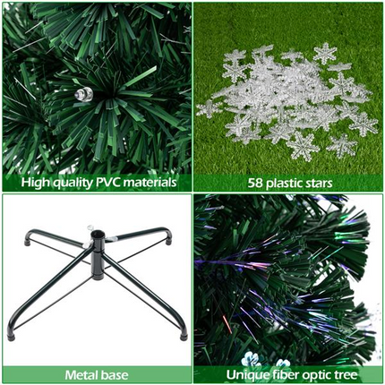 7FT 290 Branches Small Light Fiber Optic Christmas Tree