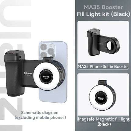 Ulanzi Ma35 Telefon Selfie Booster Griff Griff Bluetooth Foto Stabilisator Halter Mit Magsafe Shutter Release Iphone Handy Stand